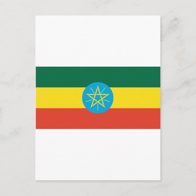 Postal Bandera etíope (Anverso)