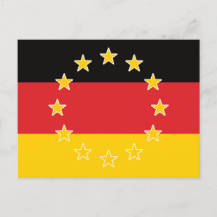 Postal Bandera europea de Alemania