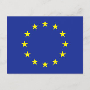 Postal Bandera europea de la UE