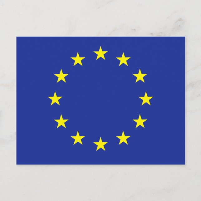 Postal Bandera europea de la UE (Anverso)