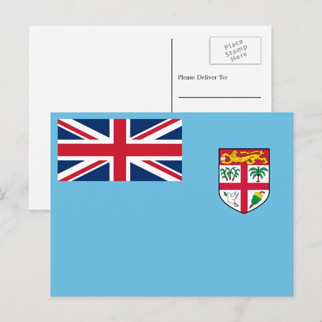 Postal Bandera fijiana, Bandera de Fiji (Anverso / Reverso)