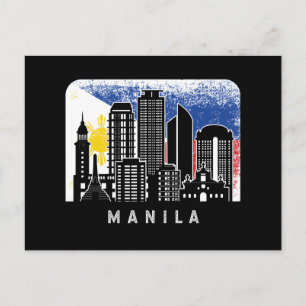 Postal Bandera filipina de la vieja línea aérea NCR de Ma