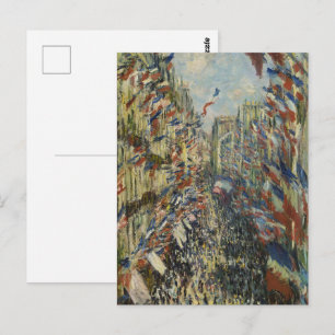 Postal Bandera francesa vintage de Monet Arte callejero d