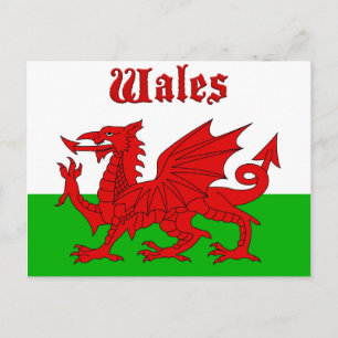 Postal Bandera galesa Gales