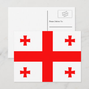 Postal Bandera georgiana, bandera de Georgia