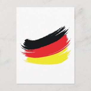 Postal Bandera germana pintada