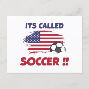 Postal Bandera graciosa estadounidense se llama SOCCER no
