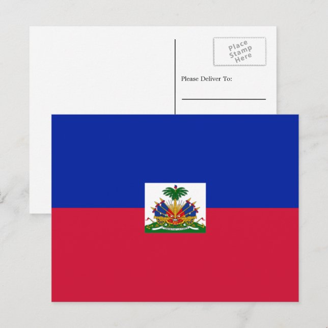 Postal Bandera haitiana, bandera de Haití (Anverso / Reverso)