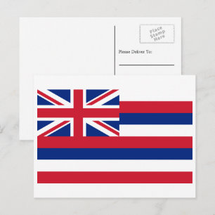 Postal Bandera hawaiana, bandera de Hawái