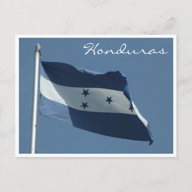 Postal bandera hondureña (Anverso)