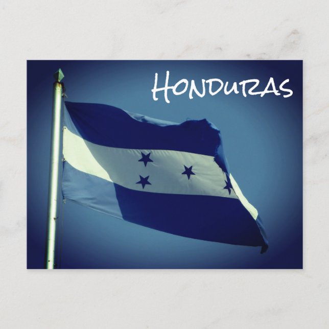 Postal bandera hondureña (Anverso)