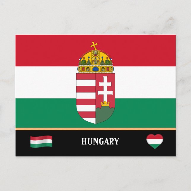 Postal Bandera húngara y viajes por Hungría / Hungría  (Anverso)