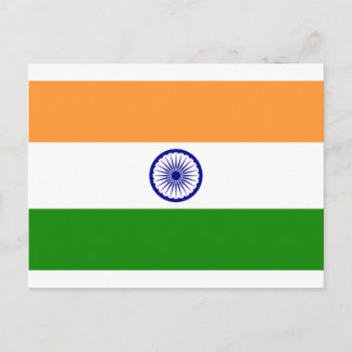 Postal Bandera india "Tiranga " del buen color