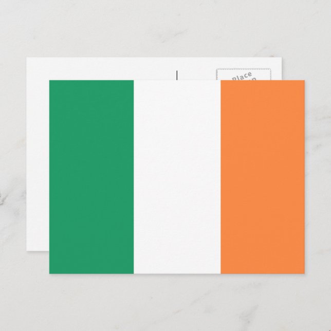 Postal Bandera irlandesa, Bandera de la República de Irla (Anverso / Reverso)