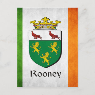 Postal Bandera irlandesa de Rooney