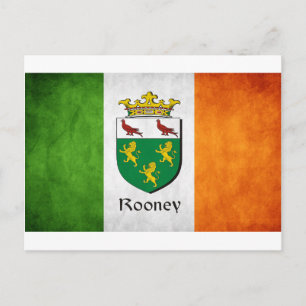 Postal Bandera irlandesa de Rooney