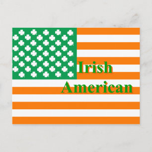 Postal Bandera irlandesa norteamericana