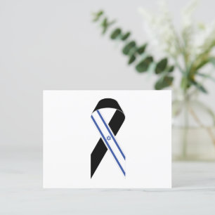 Postal Bandera israelí: cinta negra Hanukkah