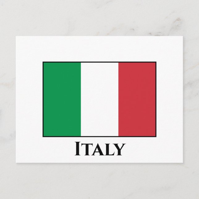 Postal Bandera italiana (Anverso)