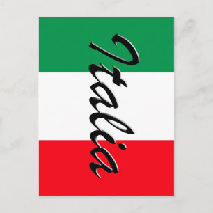 Postal Bandera italiana - Alta calidad