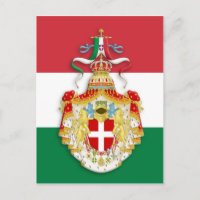 Bandera italiana con insignia del Reino de Italia