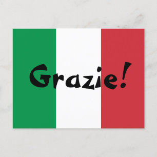 Postal Bandera Italiana Gracias