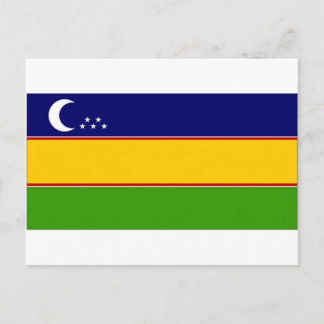 Postal Bandera KaraKalpak de Uzbekistán (Anverso)