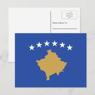 Postal Bandera kosovar, bandera de Kosovo