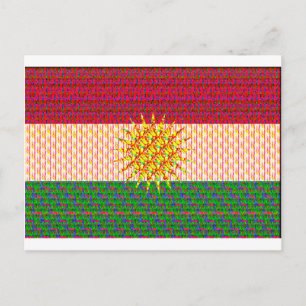 Postal Bandera kurda psicodélica