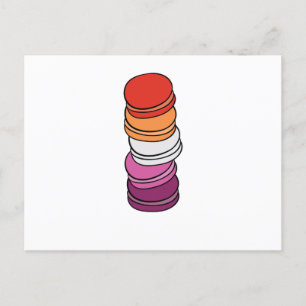 Postal Bandera Lesbiana Sexo Fluido Orgullo Lgbtq Macaron