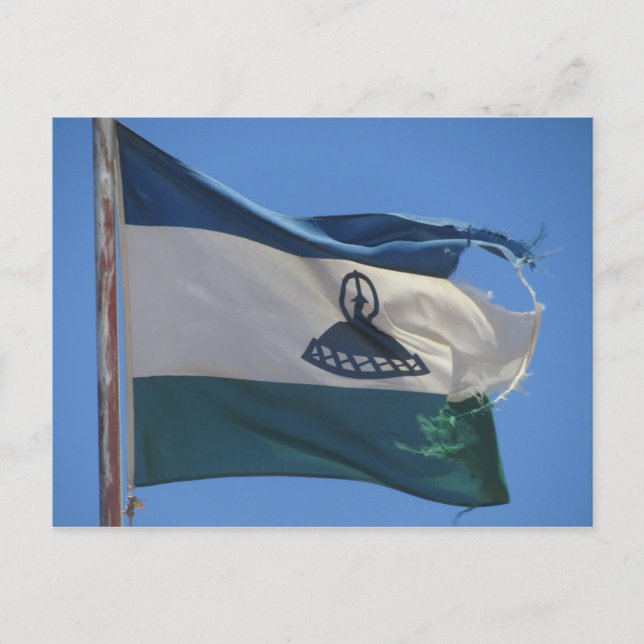 Postal bandera lesotho (Anverso)
