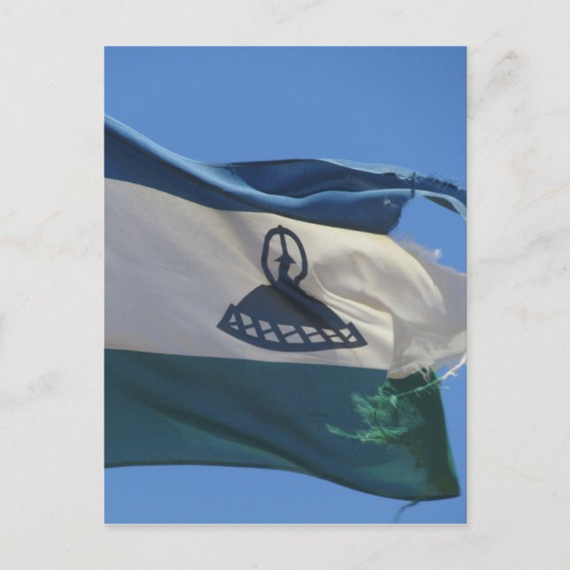 Postal bandera lesotho rota (Anverso)