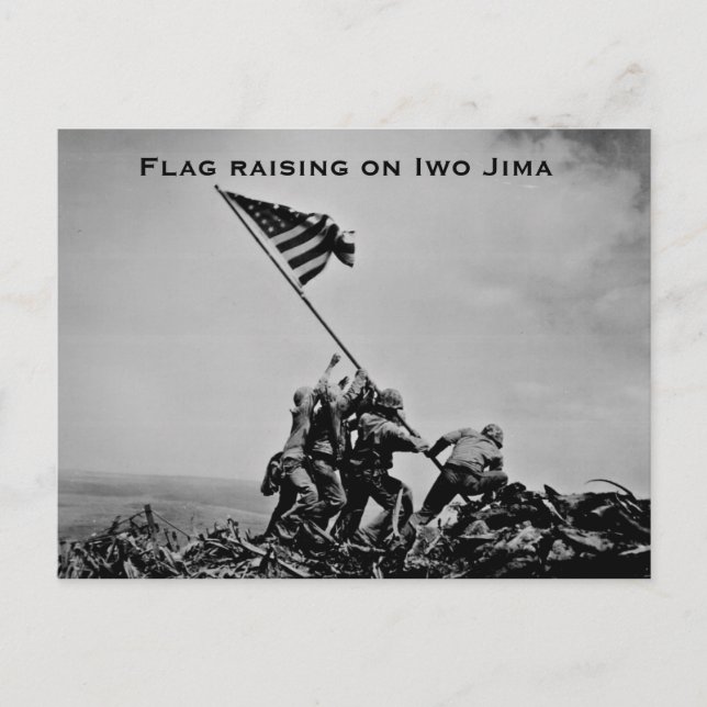 Postal Bandera levantándose en Iwo Jima (Anverso)