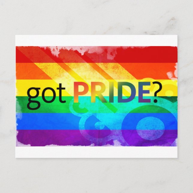 Postal Bandera LGBT de orgullo (Anverso)