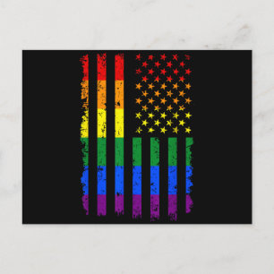Postal Bandera LGBT Mes del Orgullo Gay Transexual