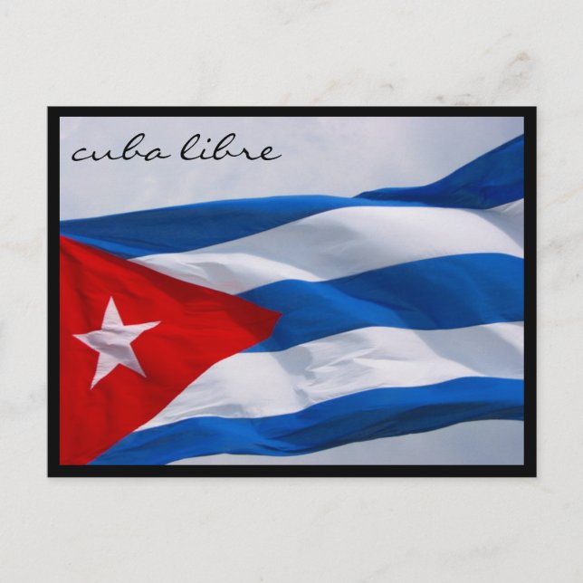 Postal bandera libre cuba (Anverso)