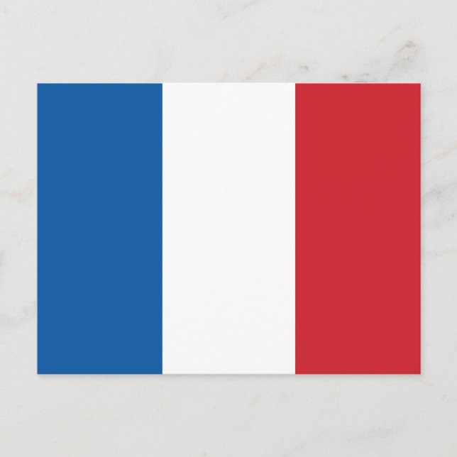 Postal Bandera lisa de Francia (Anverso)