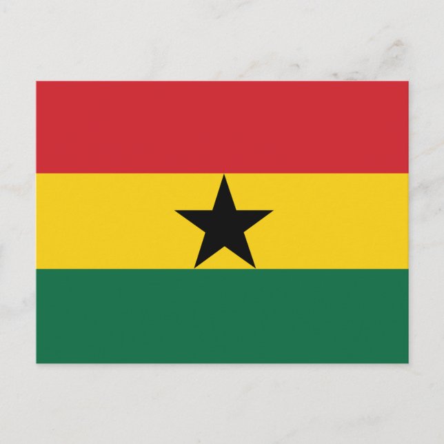 Postal Bandera lisa de Ghana (Anverso)
