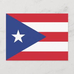 Postal Bandera lisa de Puerto Rico