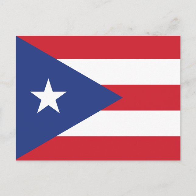 Postal Bandera lisa de Puerto Rico (Anverso)