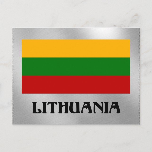 Postal Bandera lituana (Anverso)