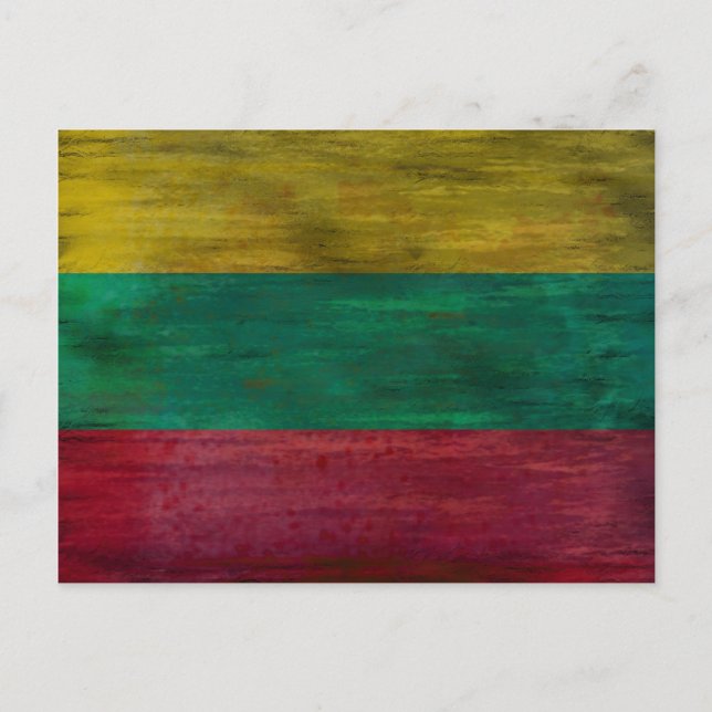 Postal Bandera lituana en peligro (Anverso)