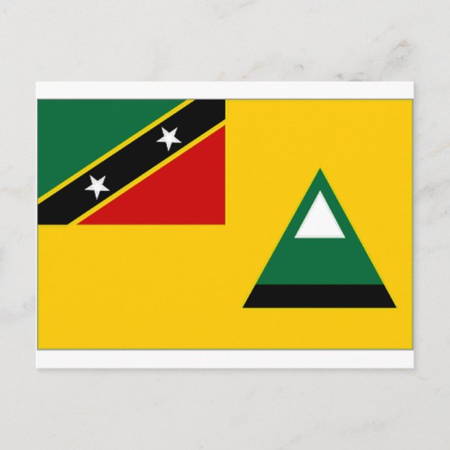 Postal Bandera local de St Kitts Nevis (Anverso)