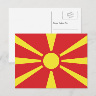 Postal Bandera macedonia, Bandera de Macedonia del Norte