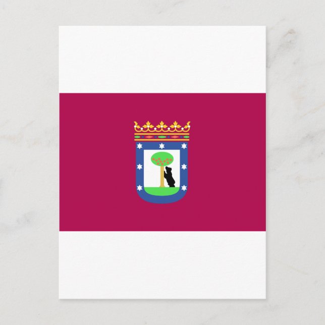 Postal Bandera Madrid España (Ciudad) (Anverso)