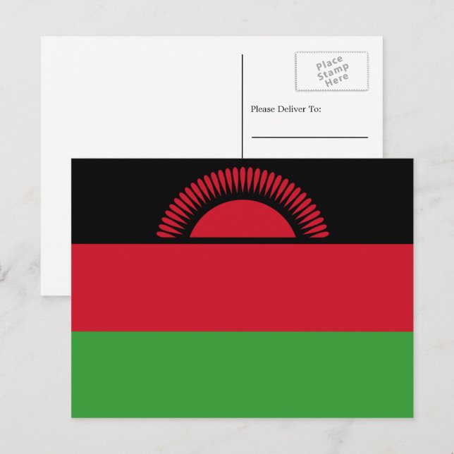 Postal Bandera malauí, Bandera de Malawi (Anverso / Reverso)