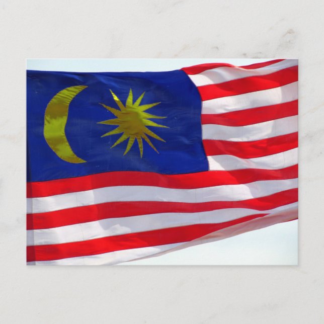 Postal bandera malaya (Anverso)