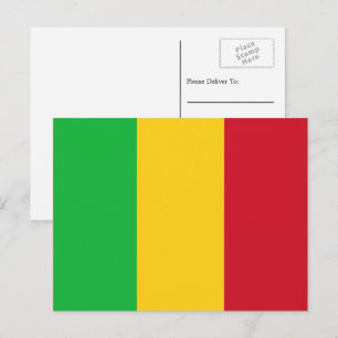 Postal Bandera maliense, bandera de Mali