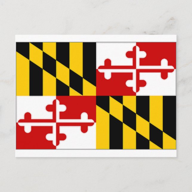 Postal Bandera Maryland de Estados Unidos (Anverso)