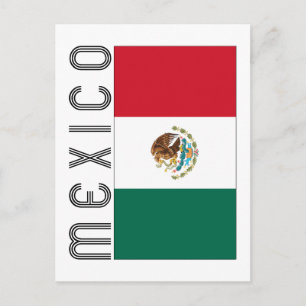 Postal Bandera Mejicana